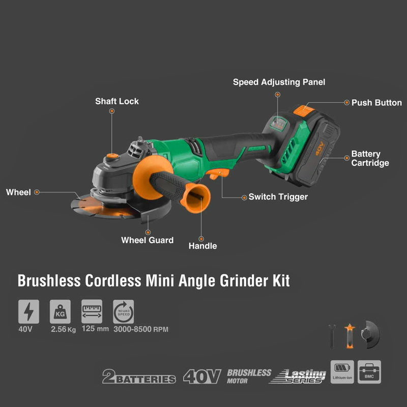 Esmerilhadeira Angular Sem Fio - Brushless Angle Grinder Battery Powered avaliação e preço