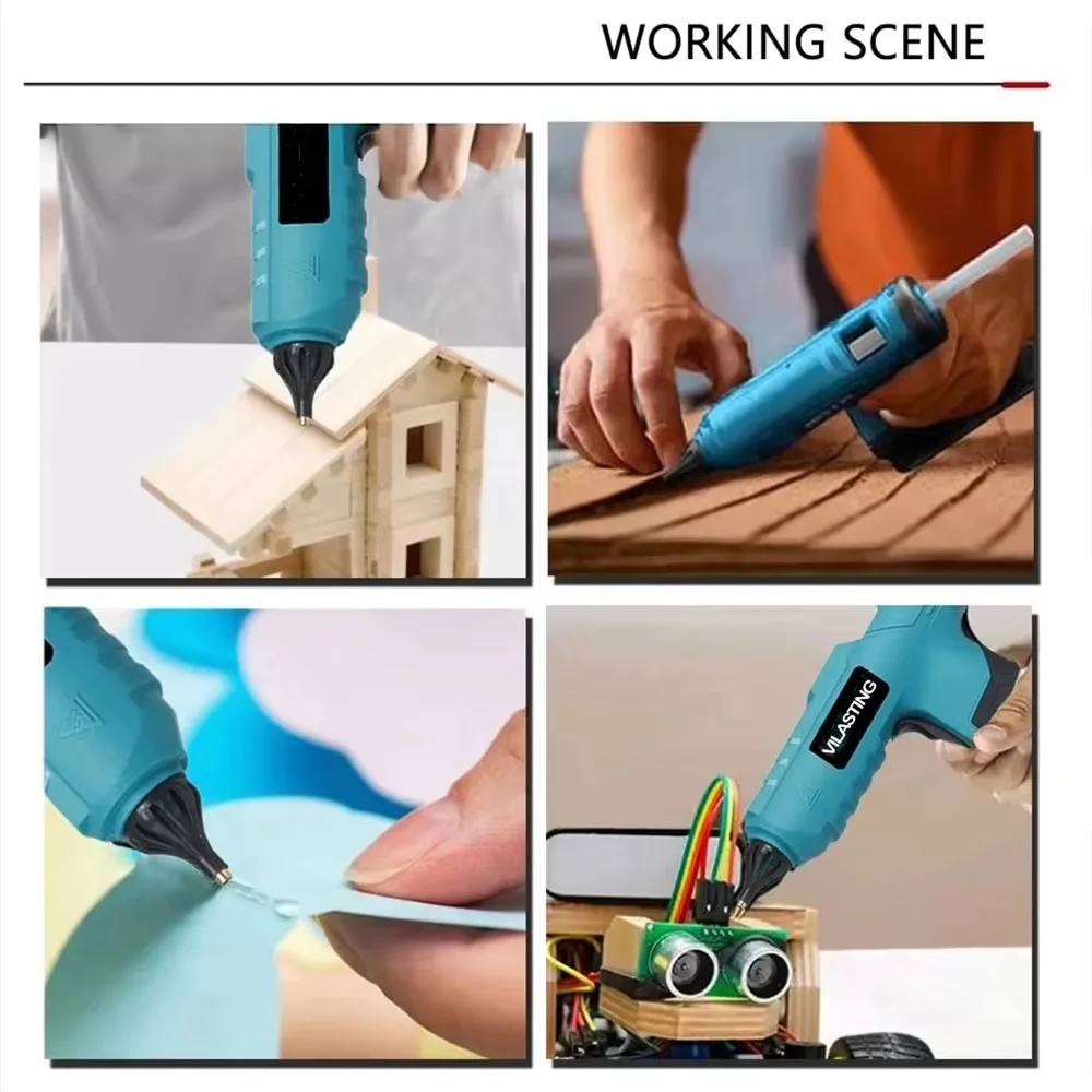 Pistola de cola quente sem fio - Hot Melt Glue Gun Cordless avaliação e preço