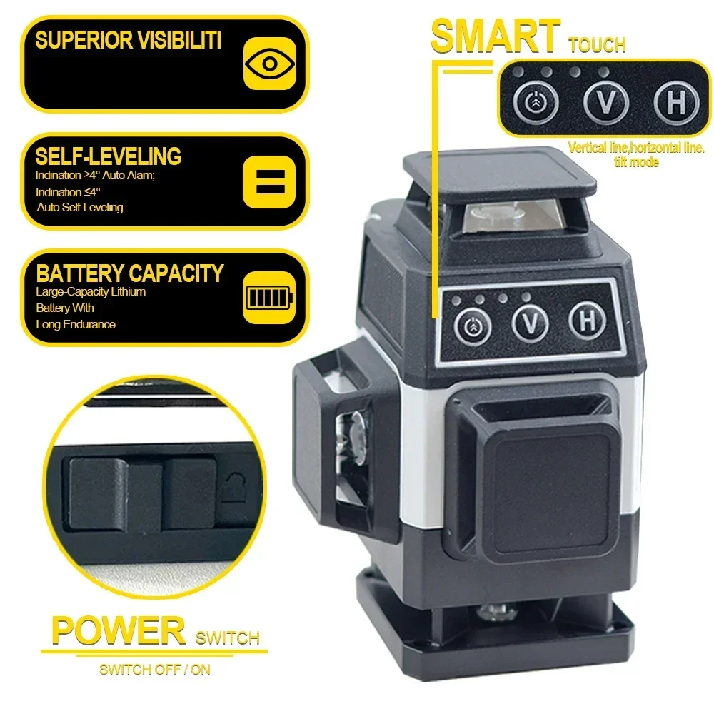 Nível a laser de 16 linhas, au - Laser Level 16 Lines 4D Green avaliação e preço