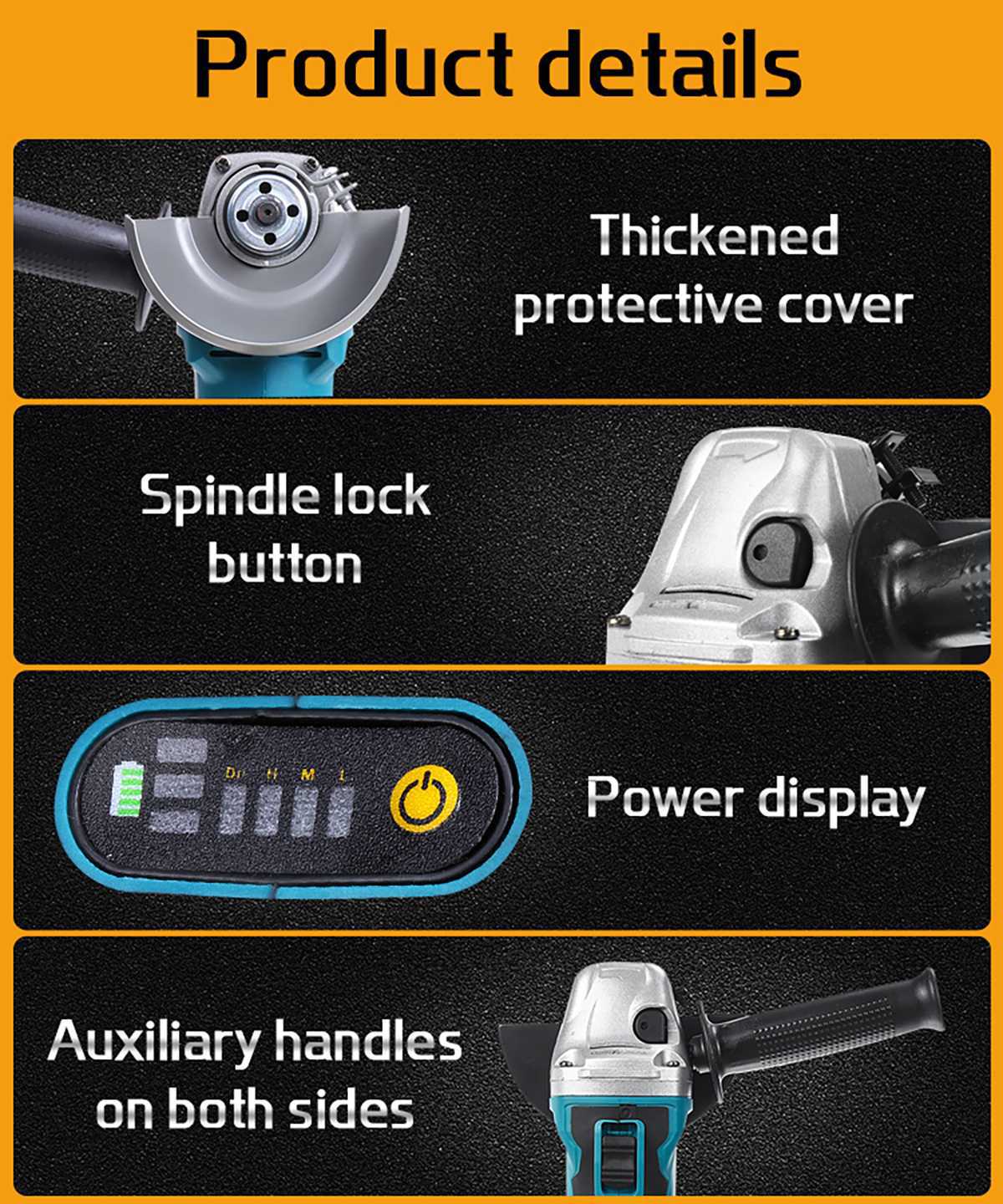 21v sem escova ângulo moedor s - Brushless Angle Grinder Battery Powered avaliação e preço